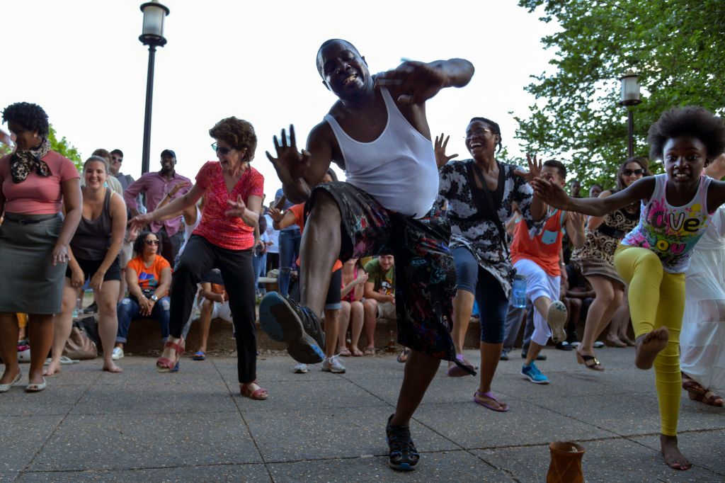 Drum Circle in Meridian Hill (Malcolm X) Park