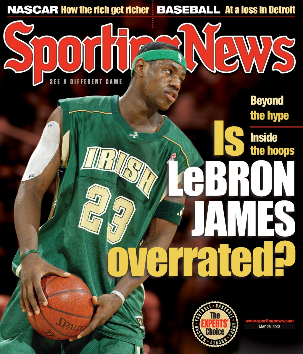 NBA Covers - St. Vincent - St. Mary High School Fighting Irish's LeBron James - May 26, 2003
