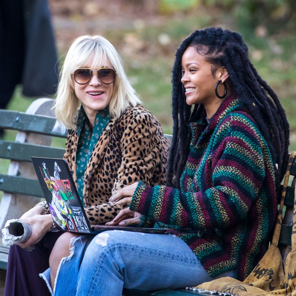 Rihanna, Sandra Bullock, and Cate Blanchett acting together in 'Ocean's Eight'