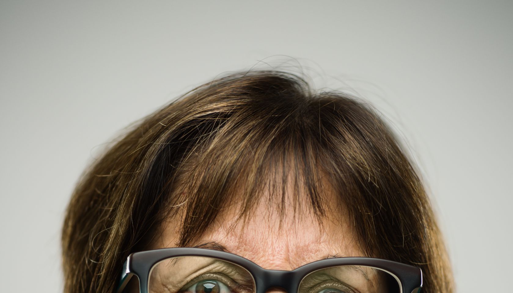 Real angry senior woman portrait