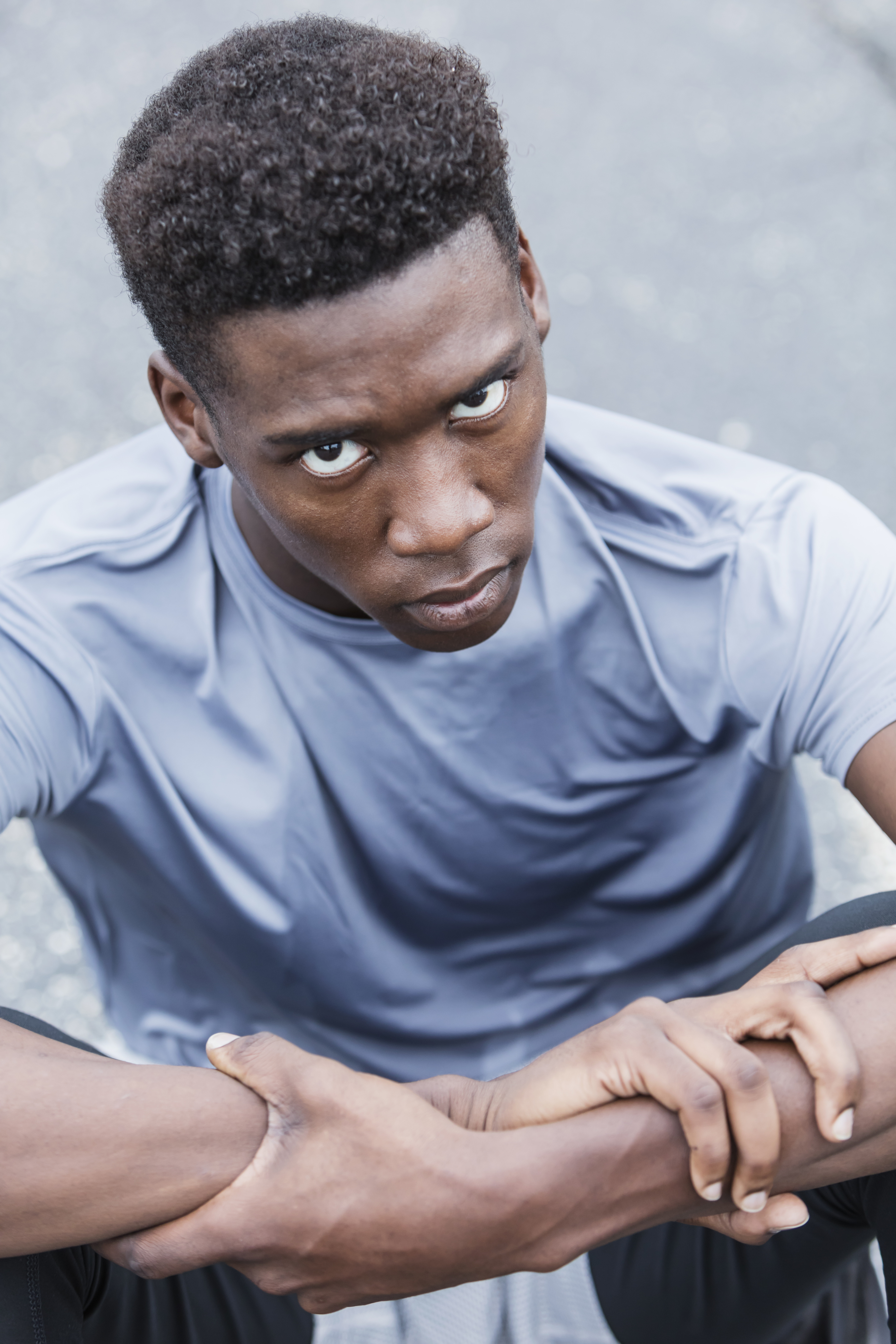 Serious young African-American man