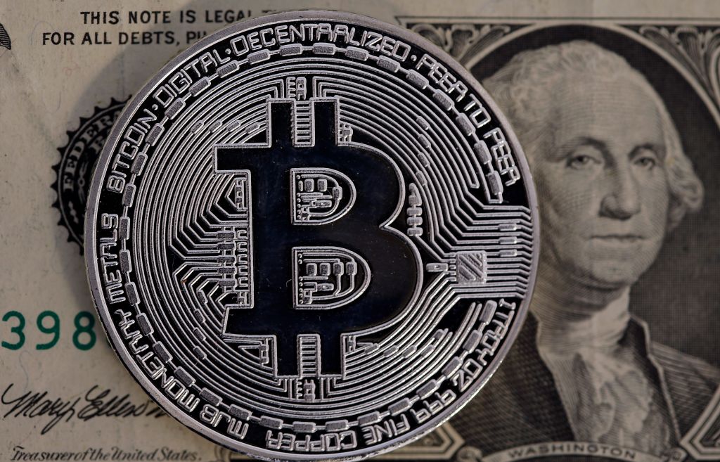 Digital Cryptocurrency Bitcoin : Illustration