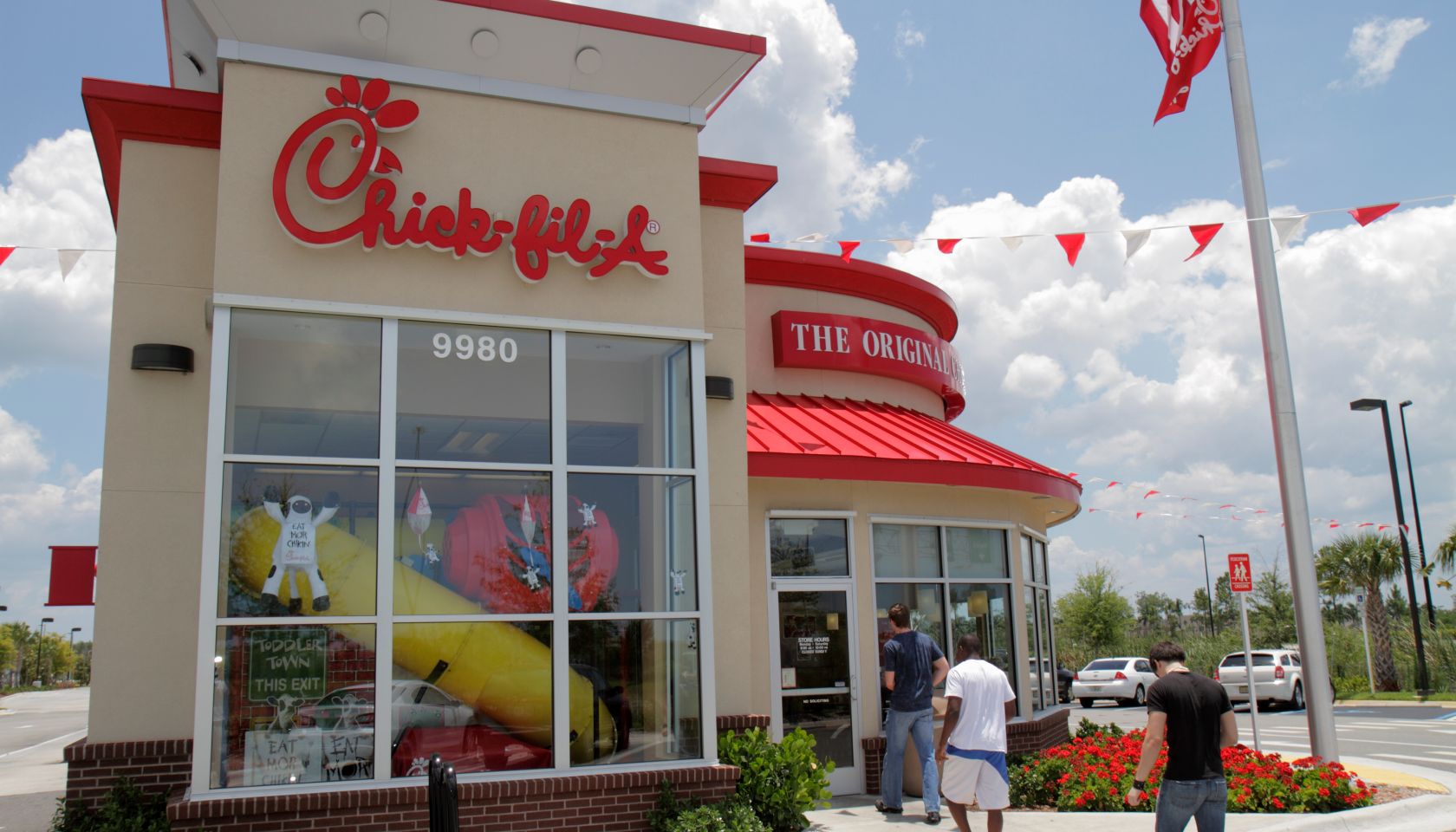 The exterior of Chick-fil-A in Naples, Florida.