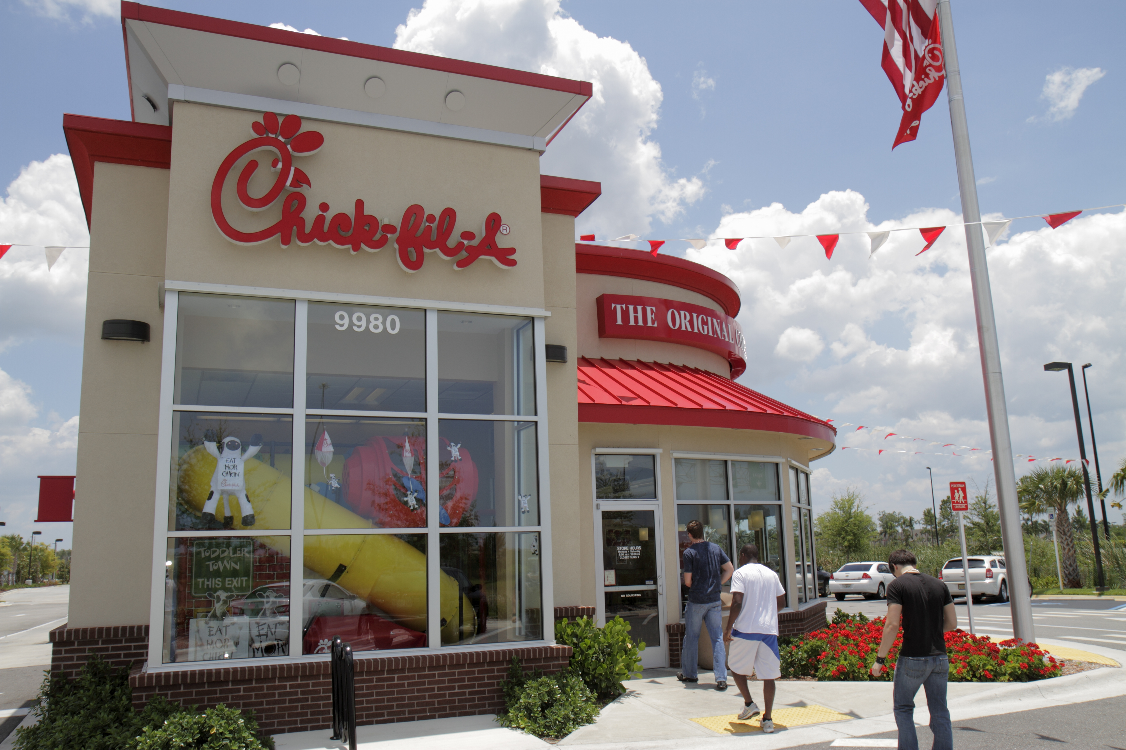 The exterior of Chick-fil-A in Naples, Florida.