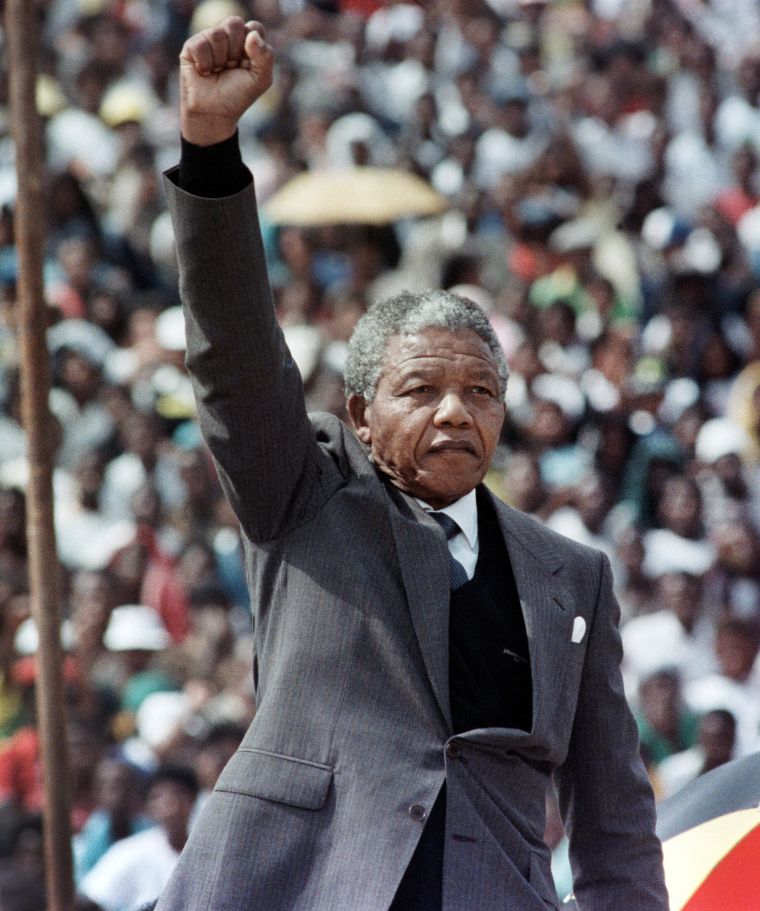 Mandela Gives A Powerful Speech After Being Released From Prison