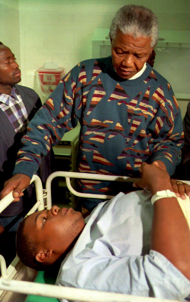 Mandela loved visiting sick kids.