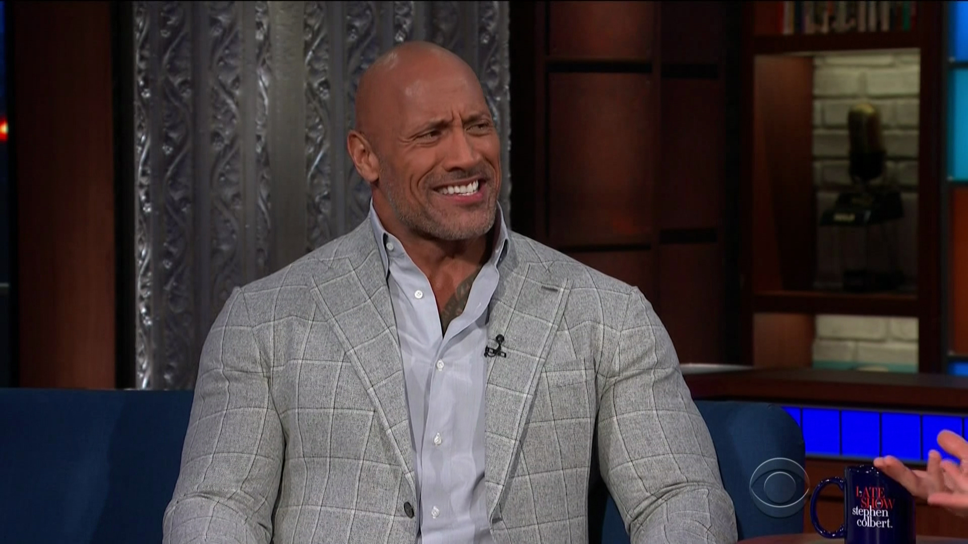 Dwayne Johnson during an appearance on CBS' 'The Late Show with Stephen Colbert.'