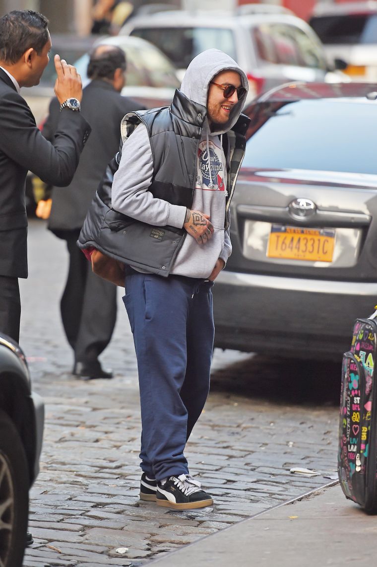 Mac Miller, all smiles in Soho