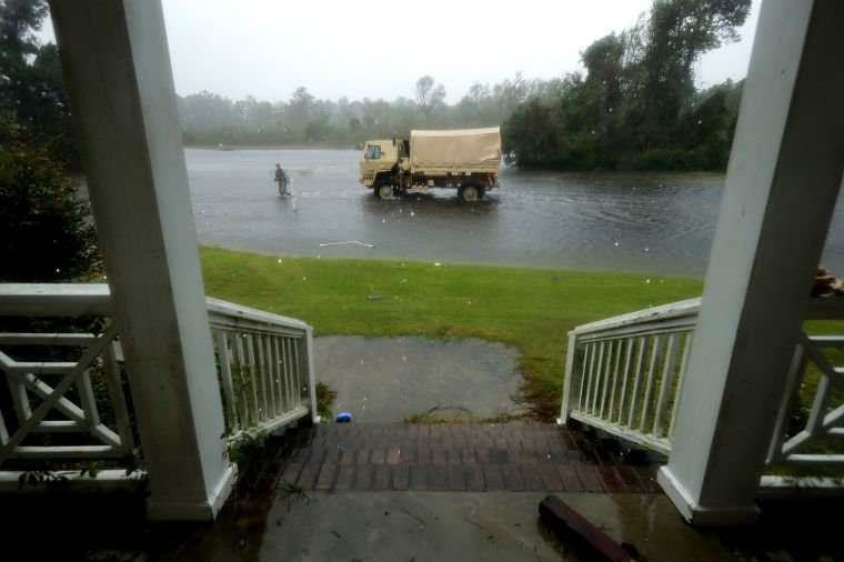 Hurricane Florence slams into the coast of the Carolinas