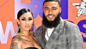 Queen Naija and Clarence White at 2018 BET Awards