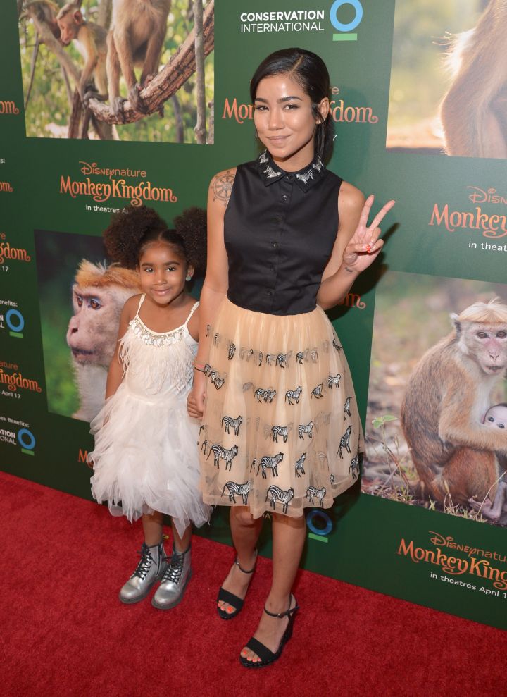 Nami and Jhene at the world premiere of Disney's 'Monkey Kingdom'