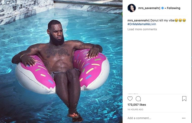 Lebron James and Savannah James