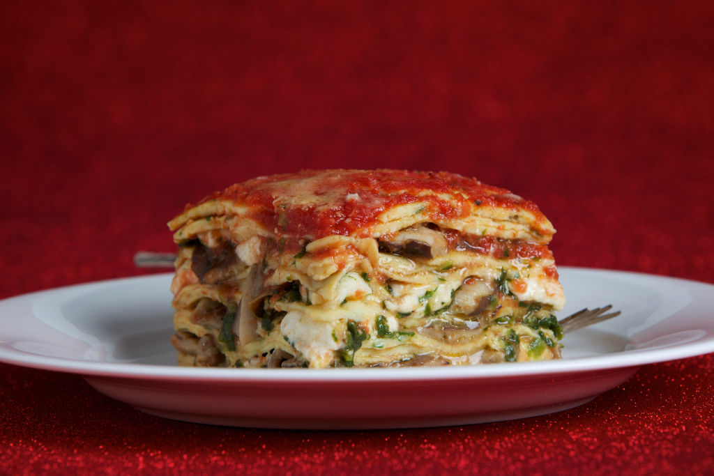 Crepe Lasagna With Mushrooms and Spinach