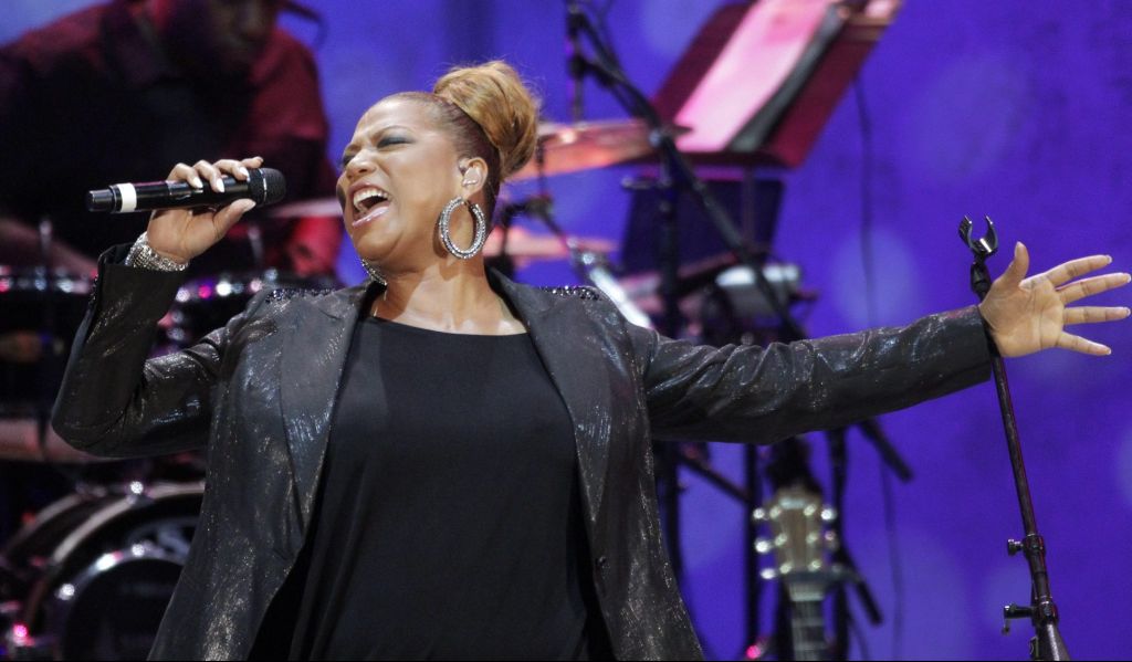 QUEEN LATIFAH headlining the show on Jul. 10, 2013 at the Hollywood Bowl. QUEEN LATIFAH and vibraph