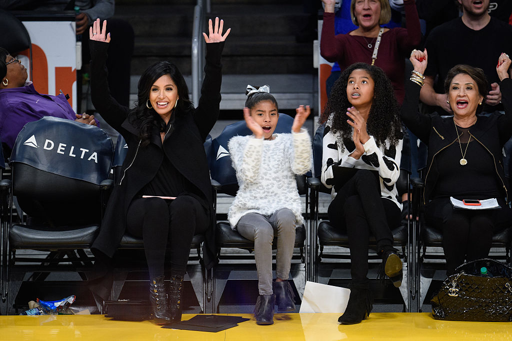 Celebrities At The Los Angeles Lakers Game