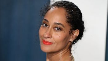Tracee Ellis Ross arrives at the 2020 Vanity Fair Oscar Party held at the Wallis Annenberg Center fo...