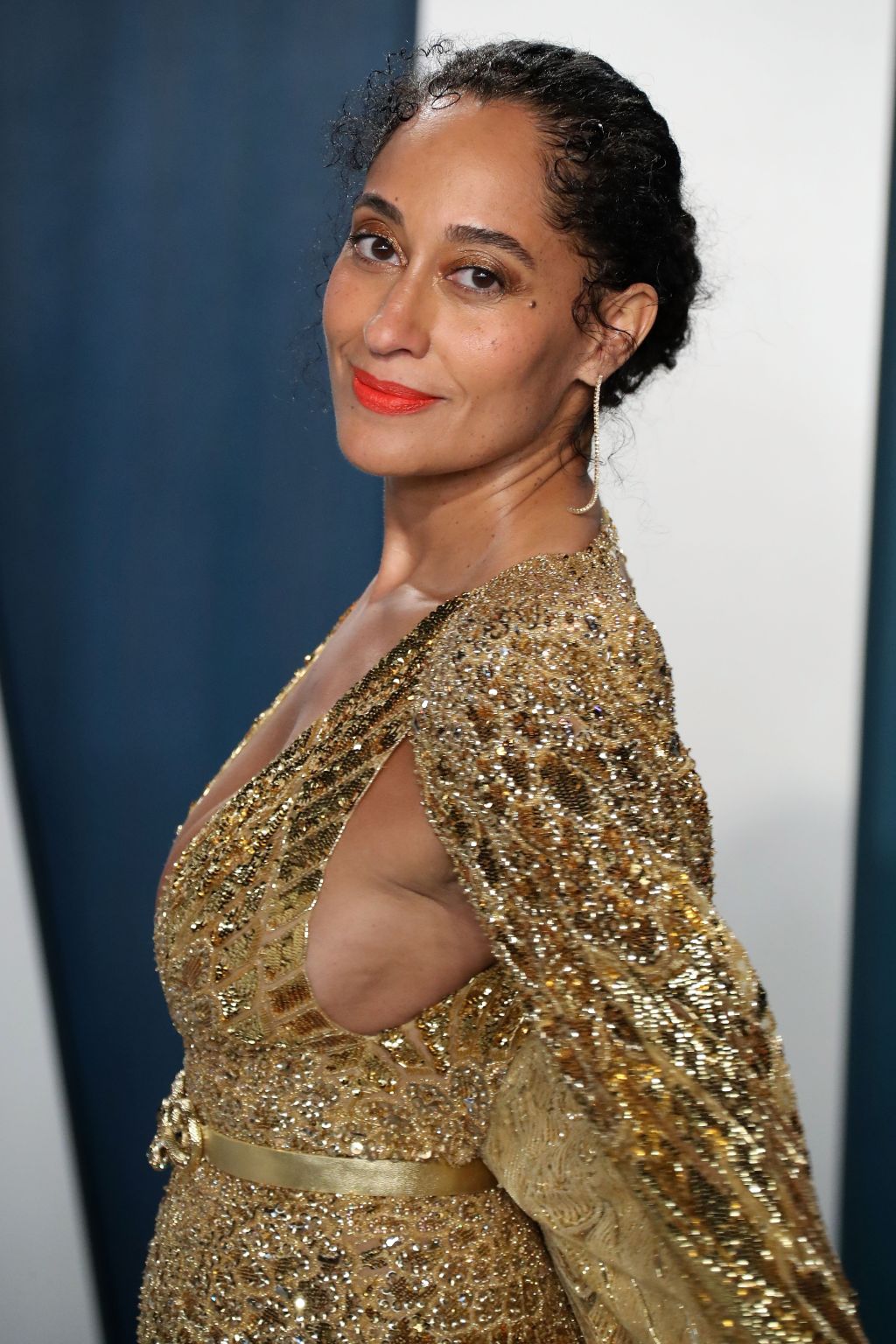 Tracee Ellis Ross arrives at the 2020 Vanity Fair Oscar Party held at the Wallis Annenberg Center fo...