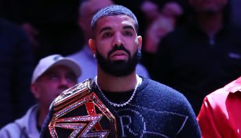 Drake Courtside With WWE Title