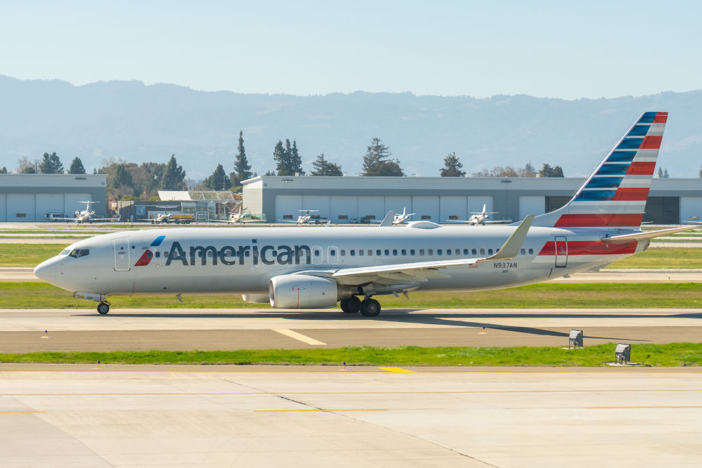 American Airlines Boeing 737-800 seen at Norman Y. Mineta...