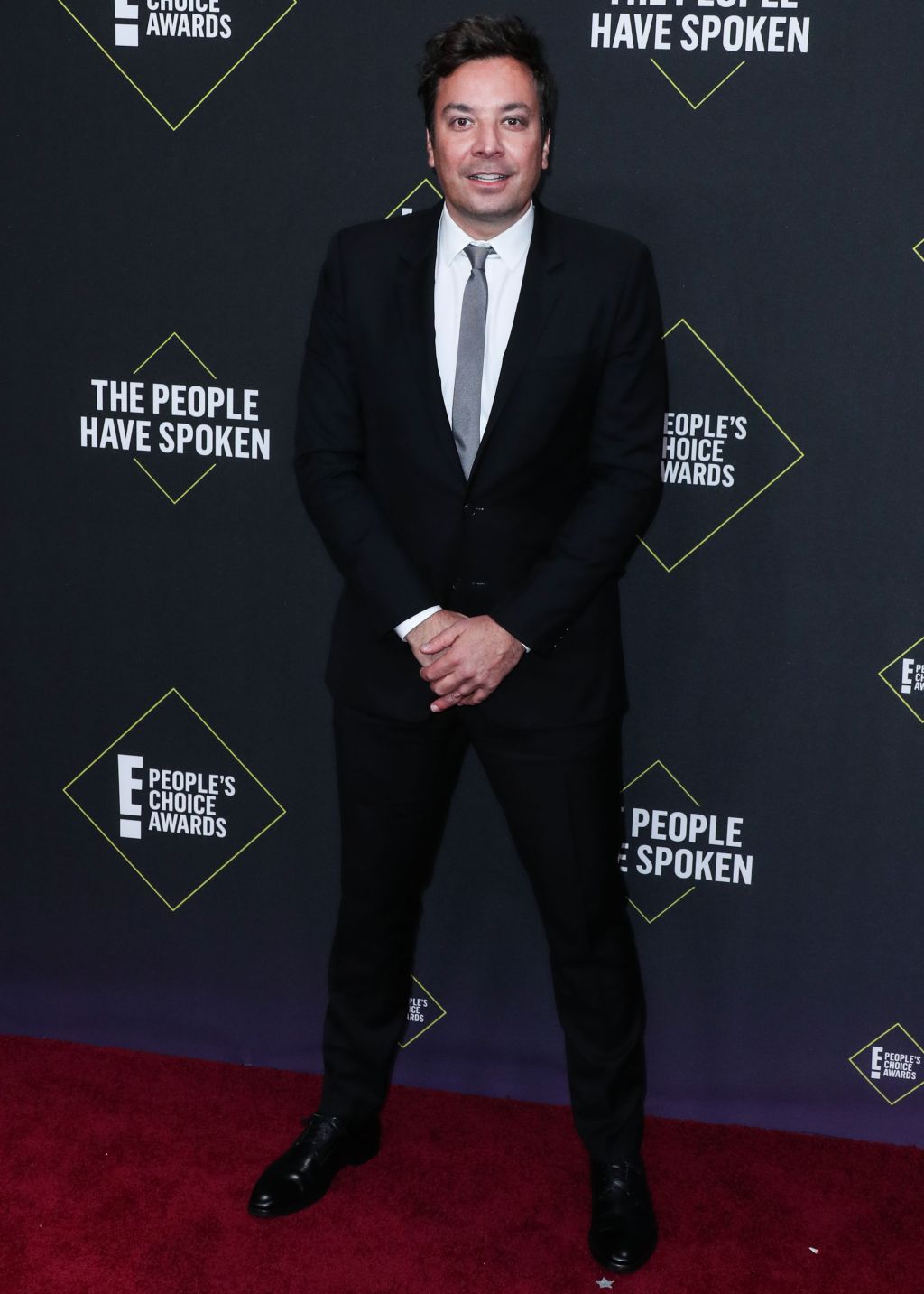 Jimmy Fallon arrives at the 2019 E! People&apos;s Choice Awards held at Barker Hangar on November 10, 2019 in Santa Monica, Los Angeles, California, United States.