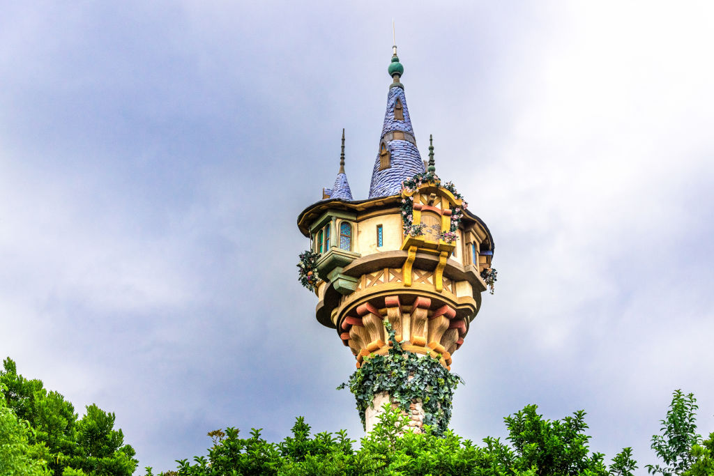 Rapunzel Castle Tower, low angle view of the beautiful...