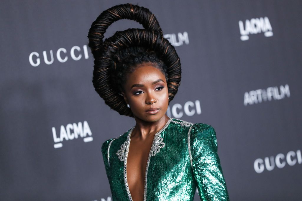 Actress KiKi Layne arrives at the 2019 LACMA Art + Film Gala held at the Los Angeles County Museum of Art on November 2, 2019 in Los Angeles, California, United States.