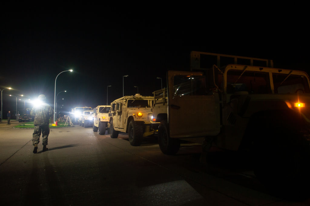 US military convoys on their way to Poland