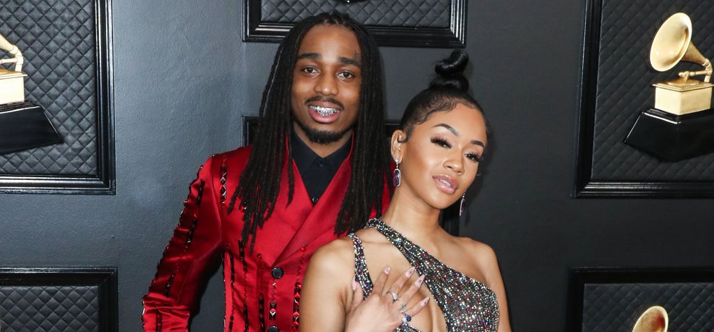 Quavo and girlfriend Saweetie arrive at the 62nd Annual GRAMMY Awards held at Staples Center on January 26, 2020 in Los Angeles, California, United States.