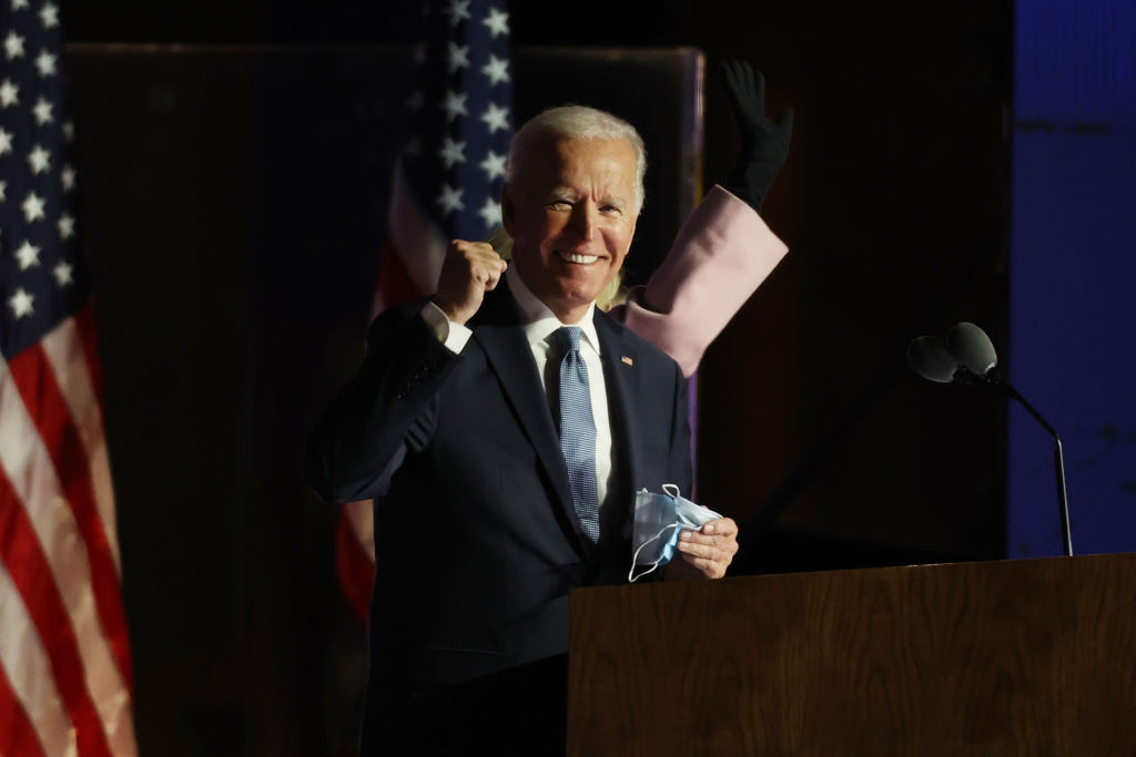 Democratic Presidential Candidate Joe Biden Holds Election Night Event In Delaware