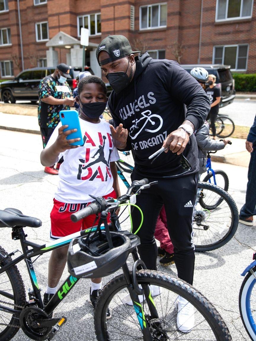 Jeezy & Jeannie Mai Gift ATL youth bicycles