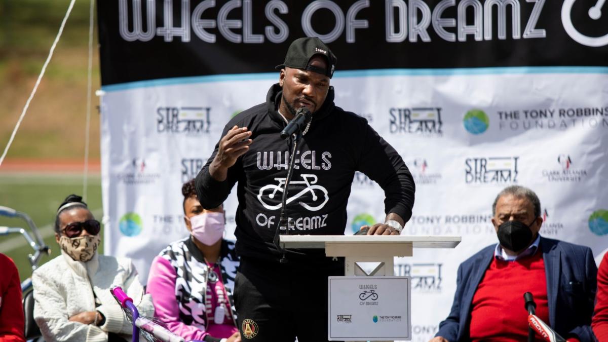 Jeezy & Jeannie Mai Gift ATL youth bicycles