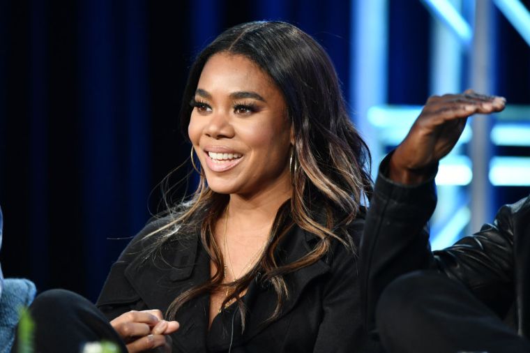 Miss Hall spotted at the Showtime segment of the 2020 Winter TCA Press Tour last year.