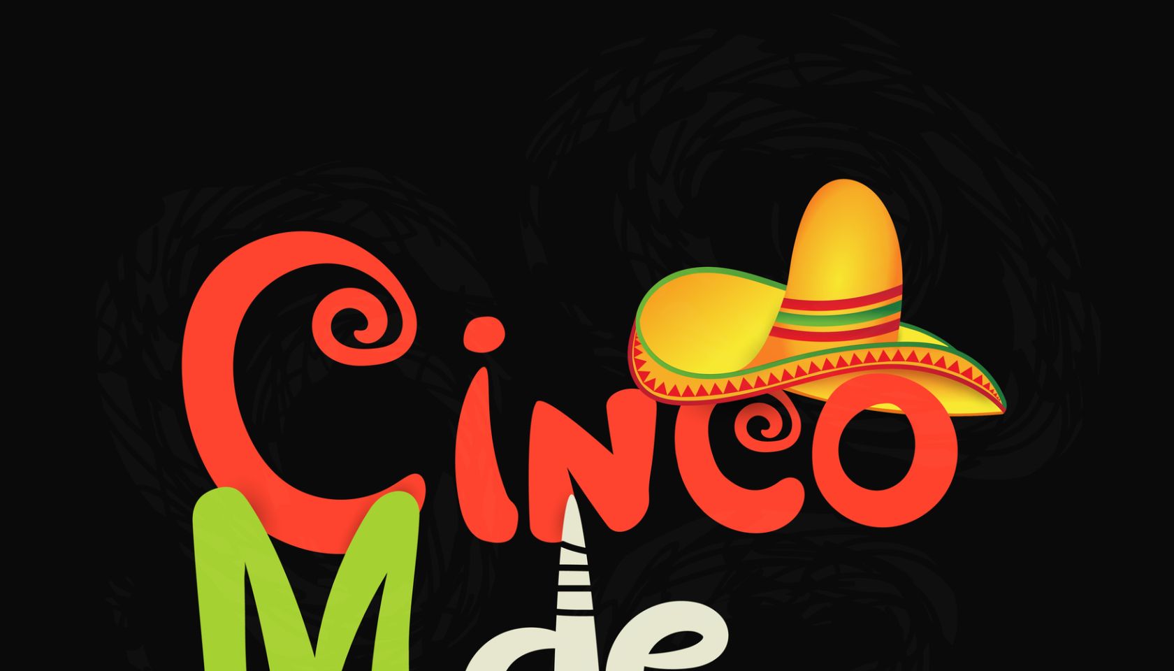 Cinco de Mayo mexican poster. Hand drawn lettering. Vector illustration.