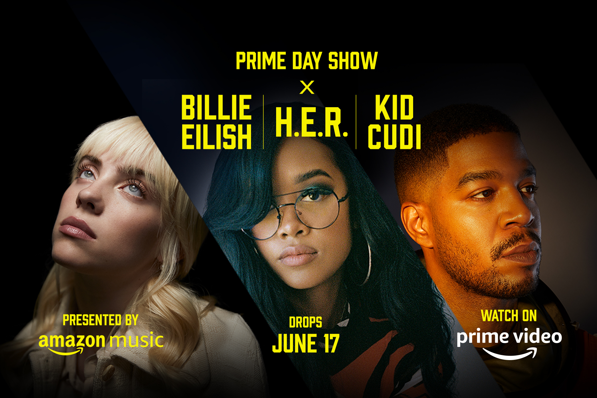 Amazon Announces Prime Day Show Featuring H.E.R., Billie Eilish and Kid