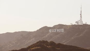 View of Hollywood sign from far