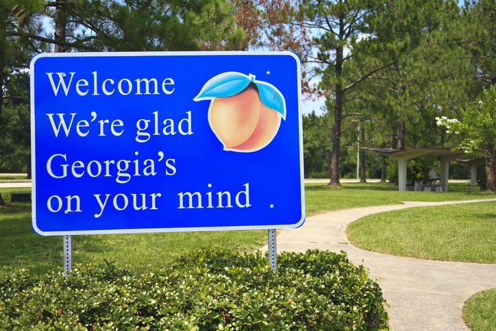 Georgia State Welcome Sign