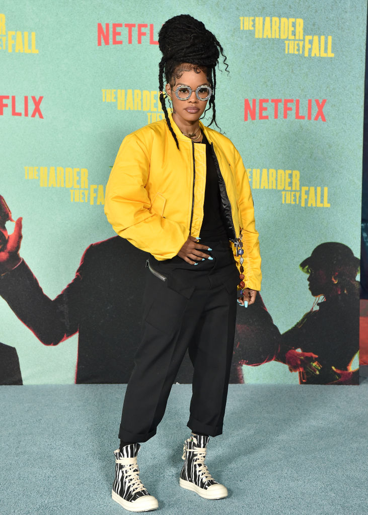 Teyana Taylor attends the Los Angeles Premiere of "The Harder They Fall."
