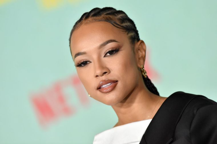 Karrueche Tran serving face at the Los Angeles Premiere of "The Harder They Fall."