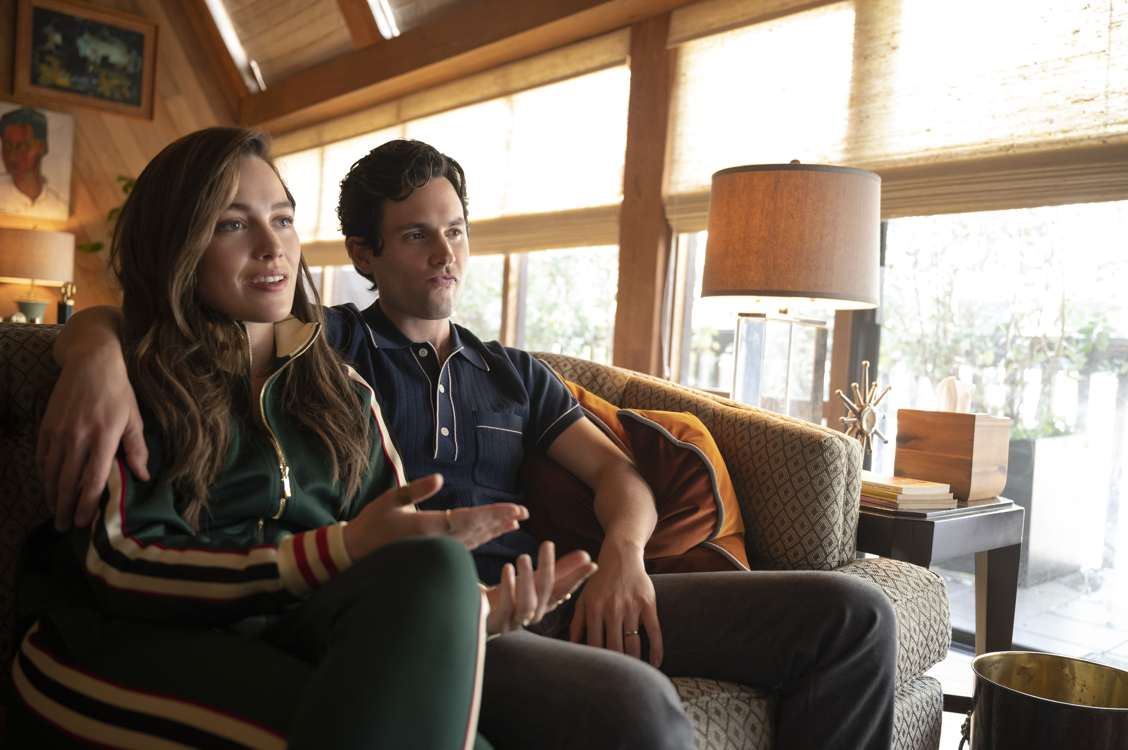 Victoria Pedretti and Penn Badgley star in season 3 of 'You' 