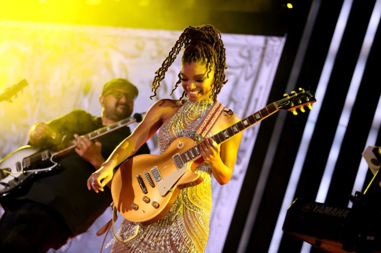 Halle, in her element.