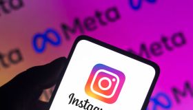 In this photo illustration a Instagram logo seen displayed...