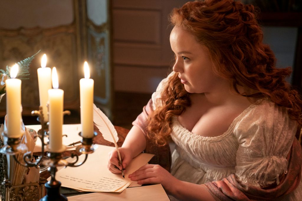 Nicola Coughlan as Penelope Featherington in episode 201 of Bridgerton.