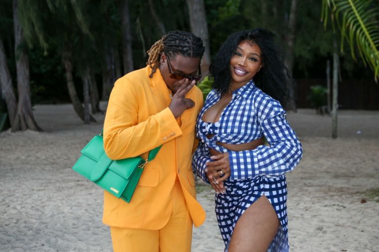 Don Toliver & SZA Posing In The Sand