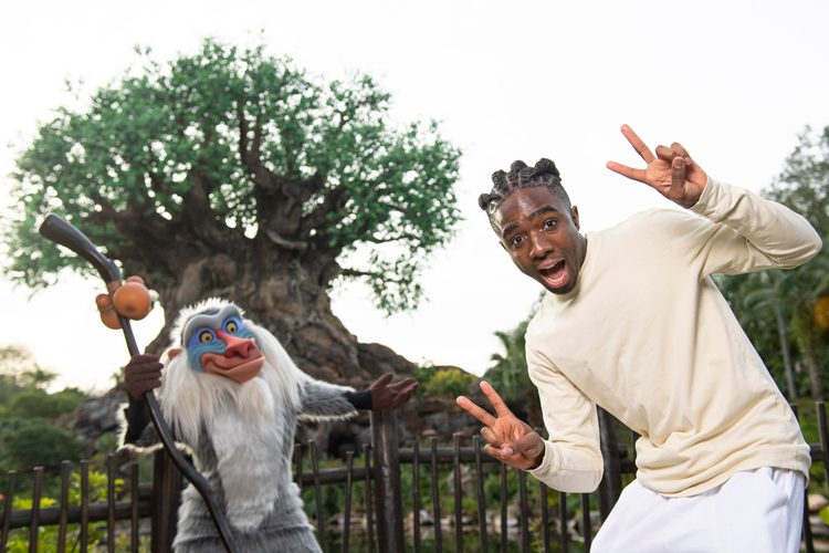 Caleb McLaughlin visits Animal Kingdom at the Walt Disney World