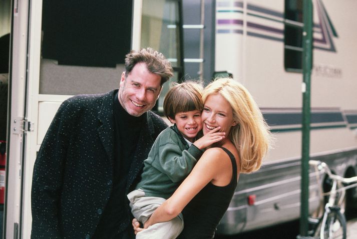 John Travolta, Kelly Preston, and Son Jett
