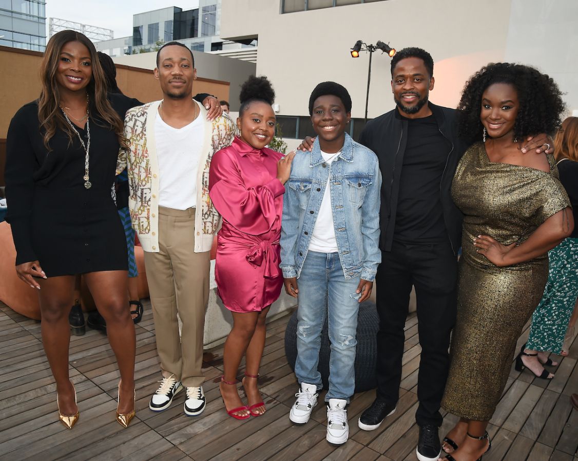 Abbott Elementary Finale Event photo featuring JANELLE JAMES. TYLER JAMES WILLIAMS, QUINTA BRUNSON, ELISHA “EJ” WILLIAMS, DULÉ HILL, SAYCON SENGBLOH