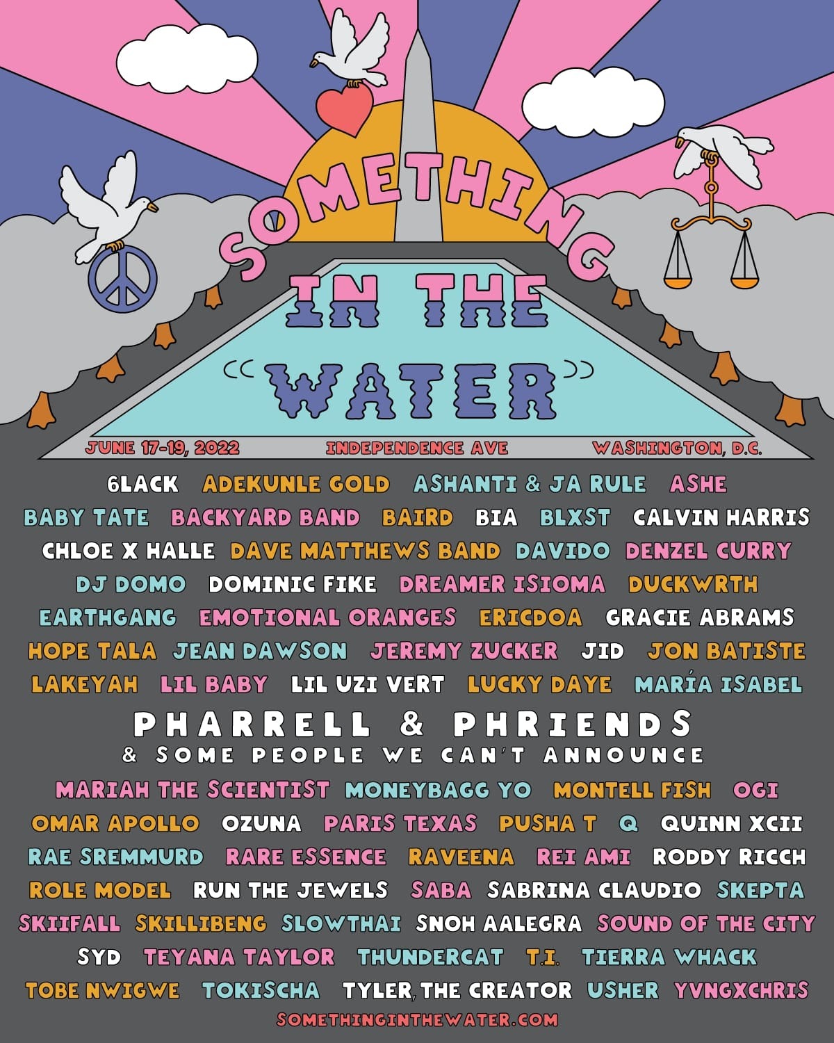 Something in the Water logo and lineup