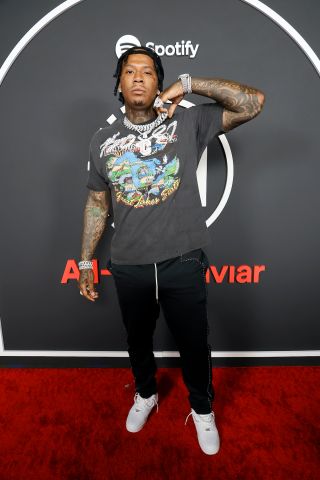 Moneybagg Yo attends Spotify's All Rap-Caviar Experience on June 23, 2022 in Los Angeles, California.