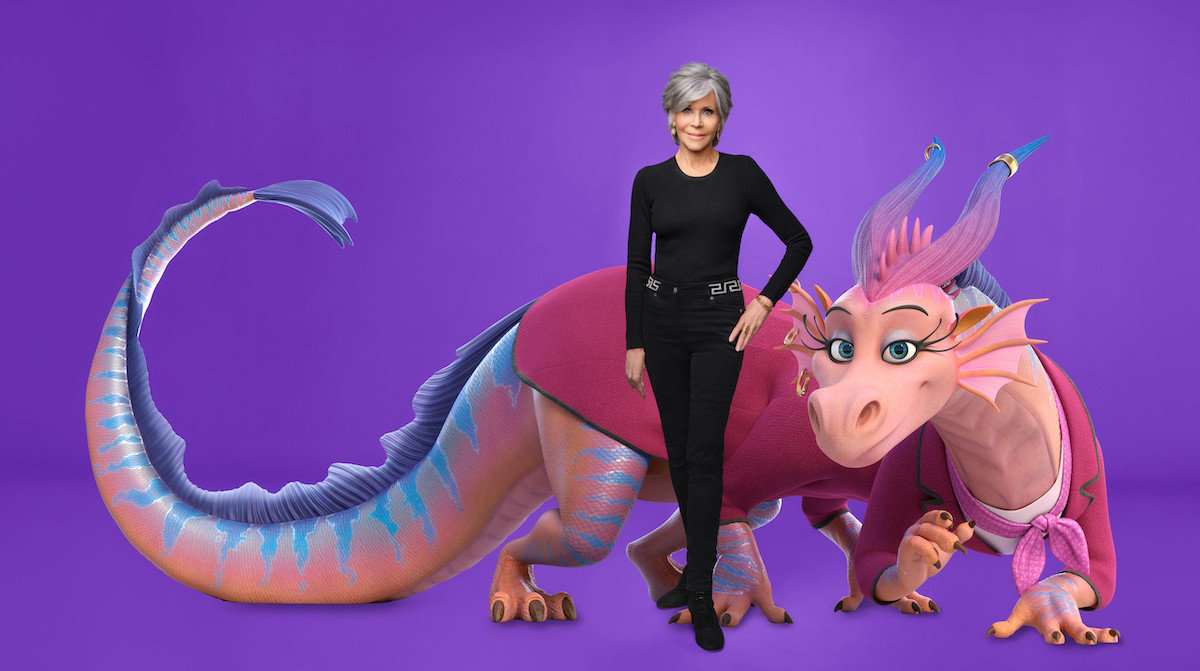 Jane Fonda and Babe the Dragon in Luck First Look Photos
