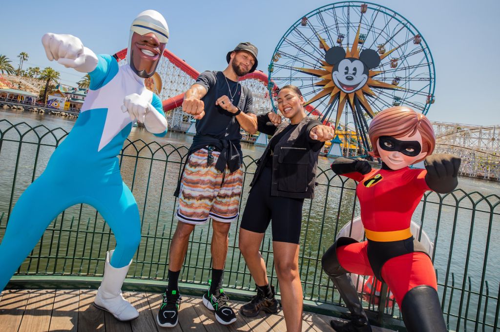 Stephen and Ayesha Curry at Disney Adventure Park
